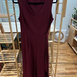 Calvin Klein Burgundy Sleeveless Jumpsuit
